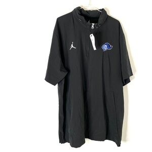 Jordan Brand Duke Blue Devils Football 1/4 Zip Short Sleeve Jacket Black NWT